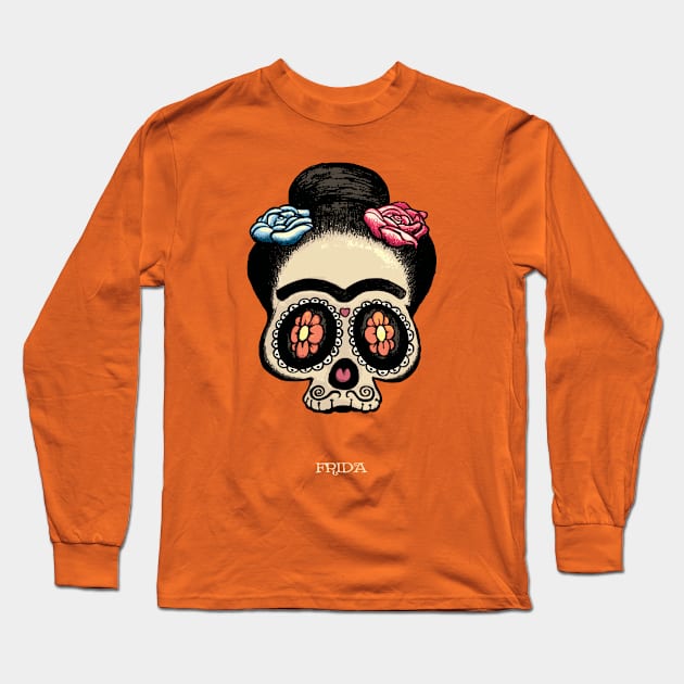 Frida Long Sleeve T-Shirt by mangulica